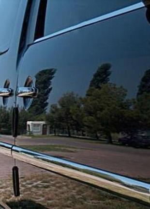 Накладки на молдинги (4 шт, нерж) стандартная база, omsaline - итальянская нержавейка для volkswagen caddy