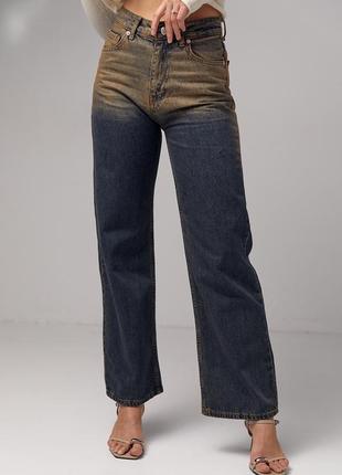 Женские джинсы с эффектом two-tone8 фото