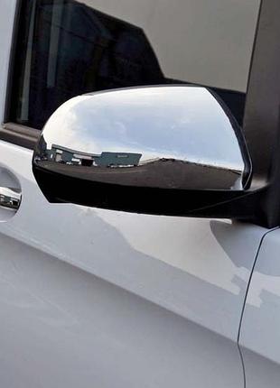 Накладки на зеркала часть зеркала (2 шт) omsaline - хромированный пластик для mercedes vito / v w447 2014-2024