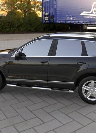 Бічні труби (2 шт, нерж) для volkswagen touareg 2010-2018 рр
