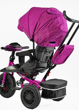 Дитячий триколісний велосипед з надувними колесами та поворотним сидінням besttrike perfetto 8066 / 713-295 фото