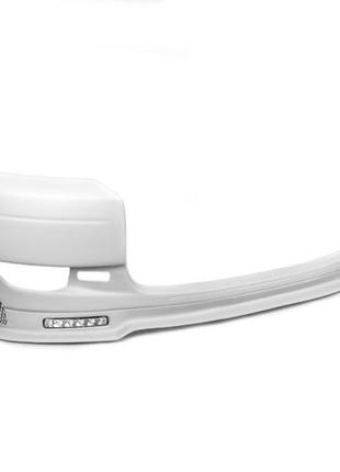 Накладка на передній бампер (2006-2014, drl) для ford transit рр