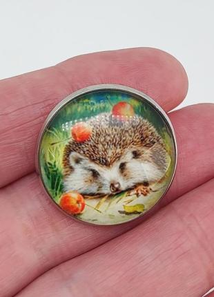 Брошка біжутерна "їжачок" арт. 04868