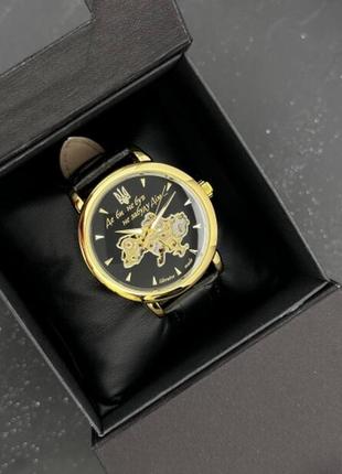 Мужские наручные механические часы с автоподзаводом patriot 022-3d не забуду дом gold-black4 фото