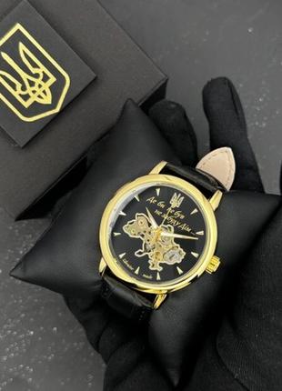Мужские наручные механические часы с автоподзаводом patriot 022-3d не забуду дом gold-black6 фото
