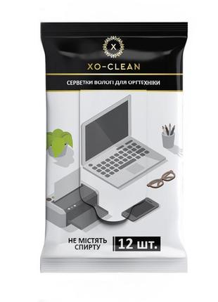 Вологі серветки для оргтехніки xo-clean 12 шт.