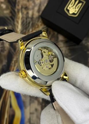 Мужские наручные механические часы с автоподзаводом patriot 022-3d не забуду дом gold-black8 фото