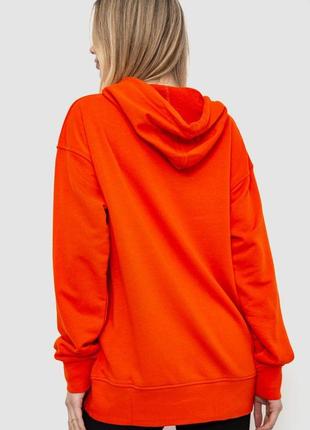 Худи женский с капюшоном, цвет оранжевый, 243r082924 фото