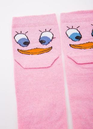 Розовые женские носки, с принтом, средней длины, 167r3373 фото