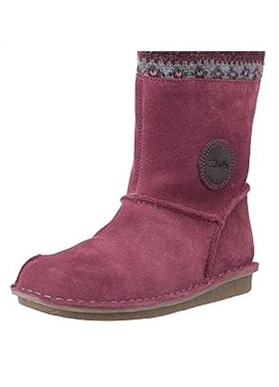 Clarks англия оригинал 100% натуральная кожа! комфортные теплые детские сапоги