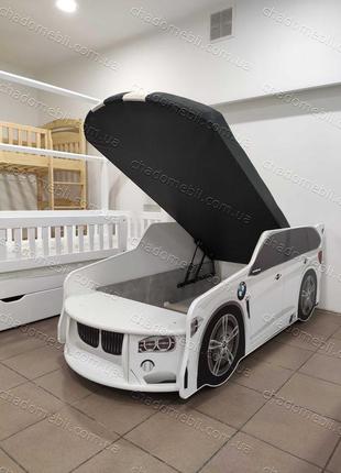 Дитяче ліжко машина з матрацом — ліжечко машинка-крути-...4 фото