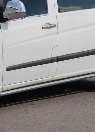 Боковые трубы bb001 (2 шт., нерж.) d60, короткая/средняя базы для mercedes viano 2004-2015 гг