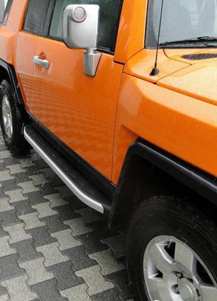 Бокові пороги fullmond (2 шт., алюм) для toyota fj cruiser