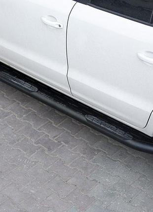 Боковые пороги amazon black (2 шт, черные) для ford ranger 2011-2024 гг
