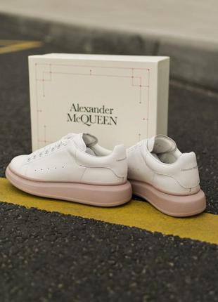 Кроссовки alexander mcqueen white/pink кросівки кеди кеды3 фото