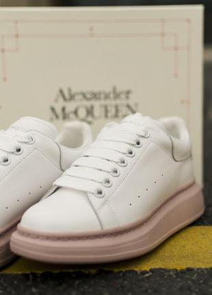 Кроссовки alexander mcqueen white/pink кросівки кеди кеды4 фото