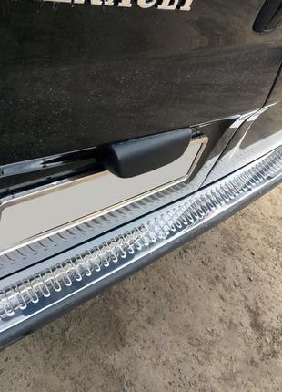 Накладки на задній бампер (omsa, нерж.) для nissan primastar 2002-2014рр