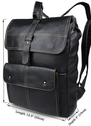 Рюкзак vintage 14377 чорний3 фото