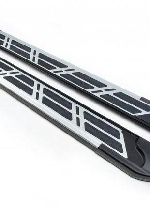 Бокові пороги sunrise (2 шт., алюміній) для suzuki vitara 2015-2024 рр