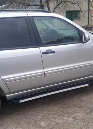 Боковые пороги maya v1 (2 шт., алюминий) для mercedes ml w163