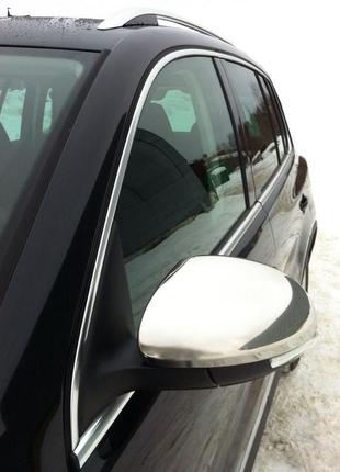 Накладки на зеркала (2 шт, нерж) carmos - турецкая сталь для volkswagen tiguan 2007-2016 гг