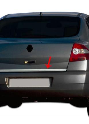 Кромка багажника (нерж.) sd, carmos - турецкая сталь для renault megane ii 2004-2009 гг