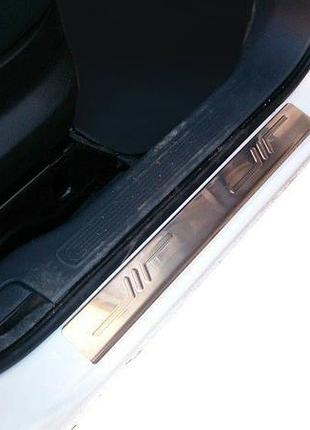 Накладки на пороги omsaline (2 шт, нерж.) для fiat fiorino/qubo 2008-2024 гг
