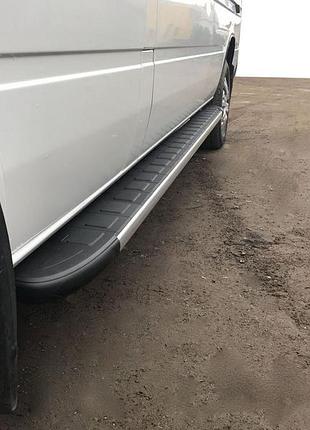 Боковые пороги duru (2 шт., алюминий) длинная база для mercedes sprinter 1995-2006 гг