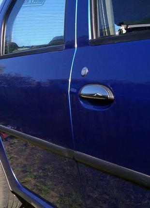 Накладки на ручки (4 шт., нерж.) carmos - турецкая сталь для dacia logan ii 2008-2013 гг