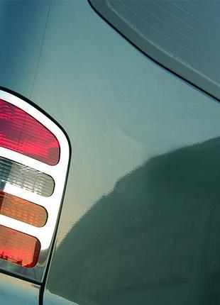 Накладки на задние фонари (2 шт, нерж) 1 дверь, omsaline - итальянская нержавейка для volkswagen t5 multivan