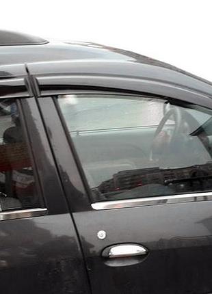 Наружняя окантовка стекол (4 шт, нерж.) omsaline - итальянская нержавейка для dacia logan mcv 2004-2014 гг