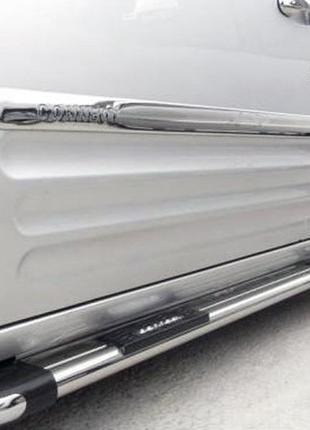 Молдинги на двери (4 шт, нерж.) короткая, omsaline - итальянская нержавейка для ford connect 2006-2009 гг