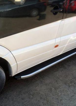 Боковые пороги fullmond (2 шт, алюм) средняя база для volkswagen crafter 2006-2017 гг