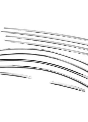 Полная окантовка стекол (14 дет, нерж.) для hyundai accent 2006-2010 гг