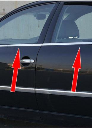 Наружняя окантовка стекол (4 шт, нерж) omsaline - итальянская нержавейка для volkswagen passat b5 1997-2005 гг