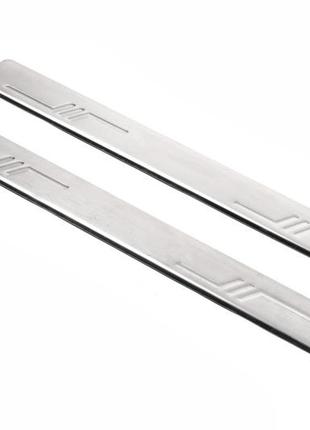 Накладки на пороги omsaline (2 шт, нерж) для toyota corolla 2007-2013 гг