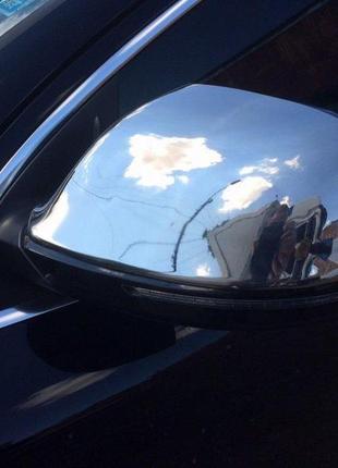 Накладки на зеркала (2 шт) omsaline, нержавейка для ауди q7 2005-2015 гг
