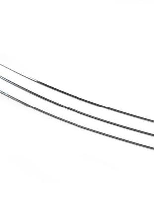 Накладки на решетку (3 шт, нерж) omsaline - итальянская нержавейка для peugeot 407