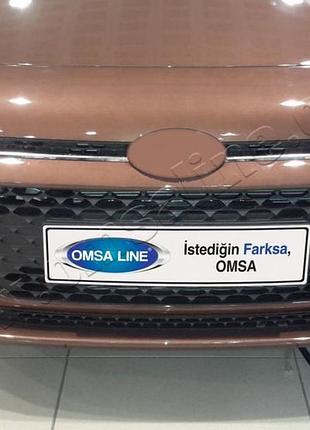 Накладки на решетку 2014-2018 (2 шт, нерж) для hyundai i-20