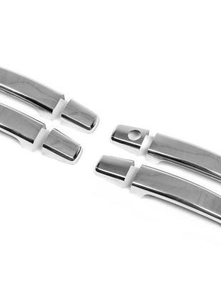 Накладки на ручки (4 шт) carmos, турецька сталь для chevrolet aveo t300 2011-2024 рр