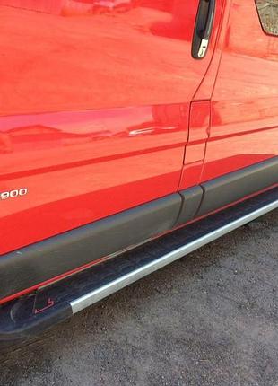 Боковые пороги redline v1 (2 шт., алюминий) длинная база для opel vivaro 2001-2015 гг