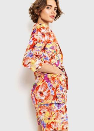 Костюм женский с цветочным принтом, цвет коралловый, 115r04513 фото