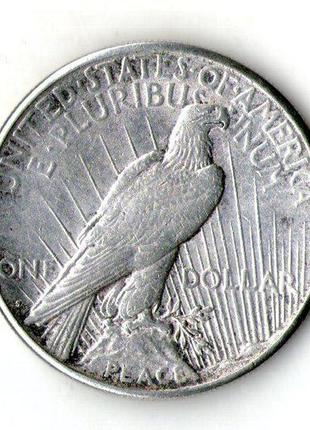 Монета сша 1 долар 1923 рік peace dollar срібло 26.7 грам 900 проби2 фото