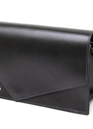 Женская стильная сумка из натуральной кожи grande pelle 11434 черный