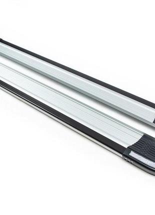 Боковые пороги rainbow (2 шт., алюм.) для nissan qashqai 2007-2010 гг