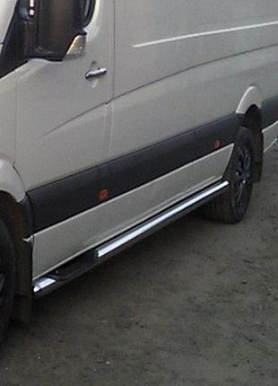 Боковые трубы bb002 (2 шт., нерж.) средняя база для renault master 1998-2010 гг