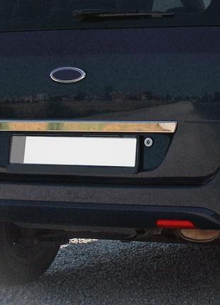 Накладка над номером на кришку багажника (нерж.) carmos - турецька сталь для ford fusion 2002-2009 рр