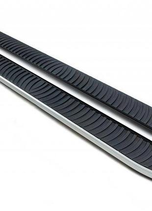 Боковые пороги tayga grey (2 шт., алюминий) для suzuki sx4 s-cross 2013-2016 гг