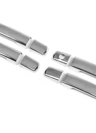 Накладки на ручки (4 шт, нерж) без чипа, carmos - турецкая сталь для nissan qashqai 2007-2010 гг