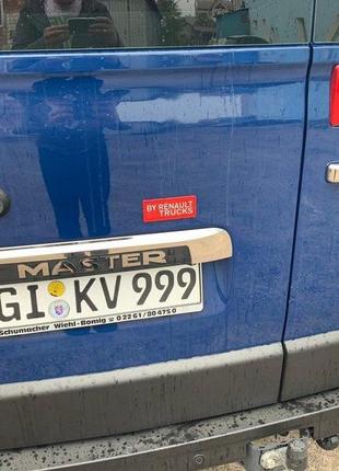 Планка над номером (нерж.) для renault master 2011-2024 рр